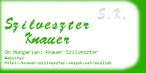 szilveszter knauer business card